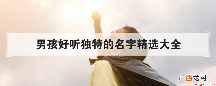 男孩子好听又很少的字取名大全 男孩好听独特的名字精选大全