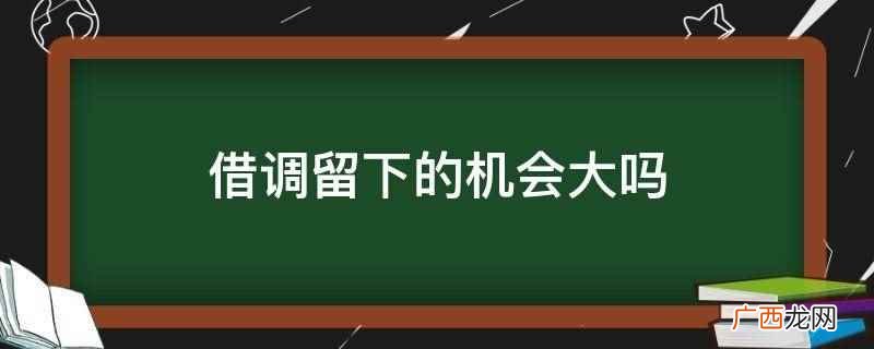 借调留下的机会与个人能力相关 借调留下的机会大吗