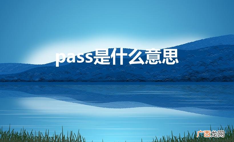 pass的中文解释 pass是什么意思