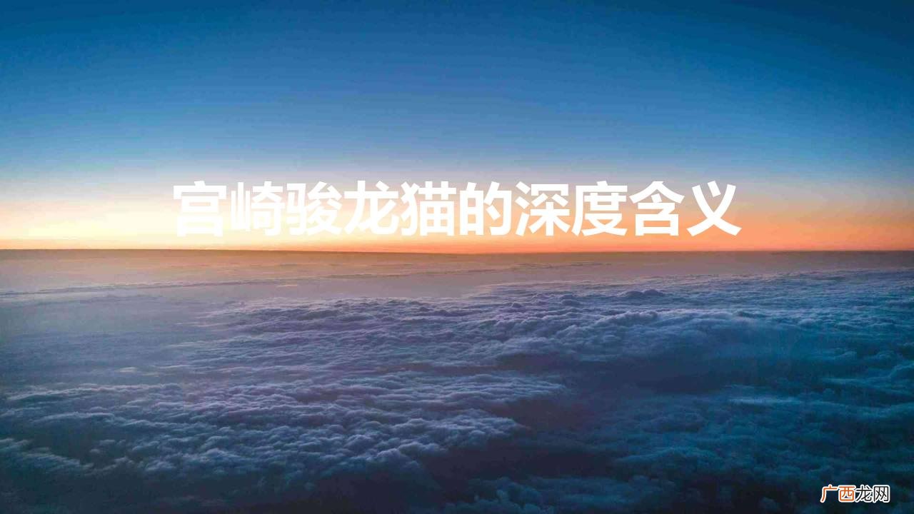 龙猫里宫崎骏表达了什么隐含意思 宫崎骏龙猫的深度含义