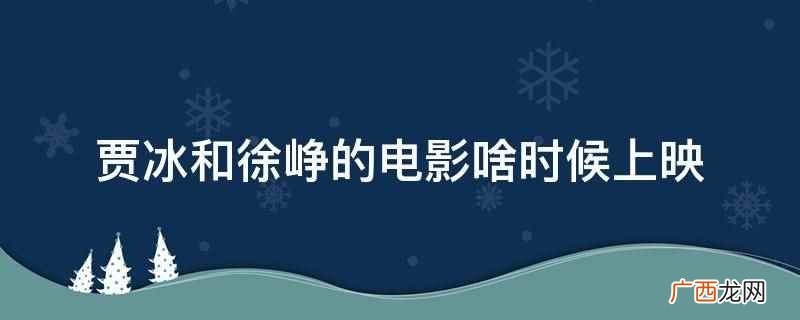 贾冰徐峥的电影上映时间是2022年1月25日 贾冰和徐峥的电影啥时候上映