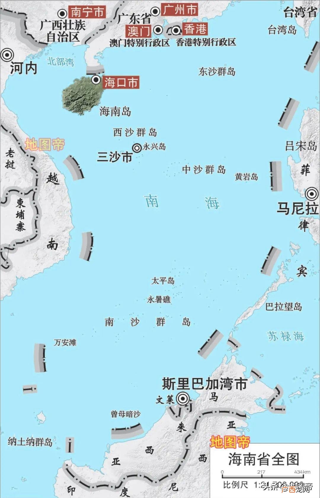 海南省三沙市的地理位置 三沙市是哪个省的城市