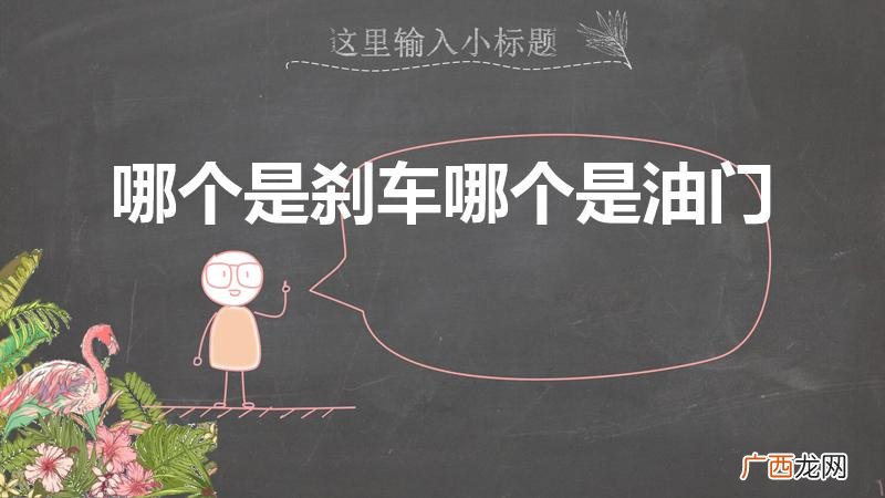 哪个是油门哪个是刹车 哪个是刹车哪个是油门