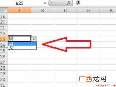 excel男女性别选择公式设置的具体操作步骤 excel男女性别选择公式设置