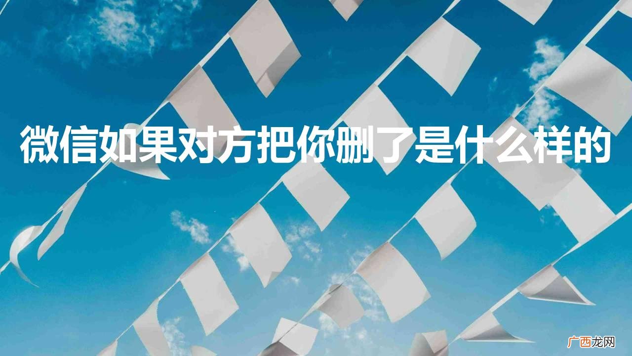 拉黑了会显示什么 微信如果对方把你删了是什么样的