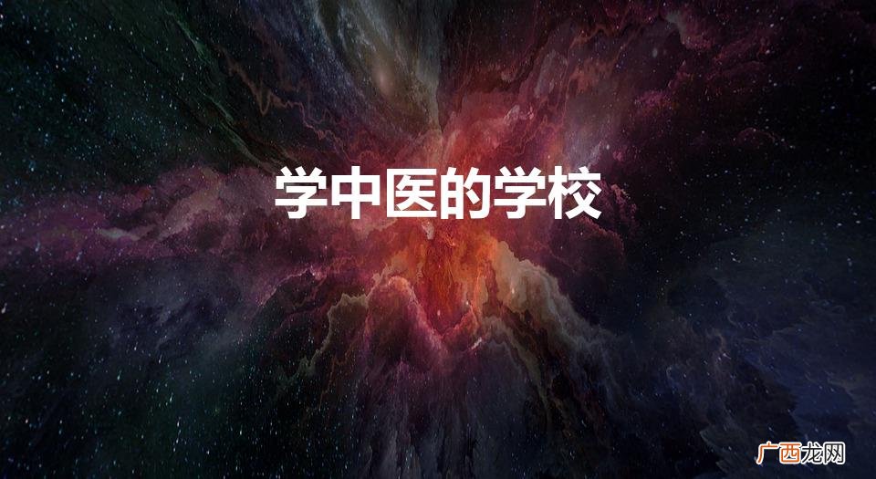 学中医的学校(学中医哪个学校好)