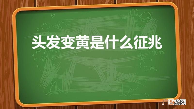 头发黄是什么情况 头发变黄是什么征兆