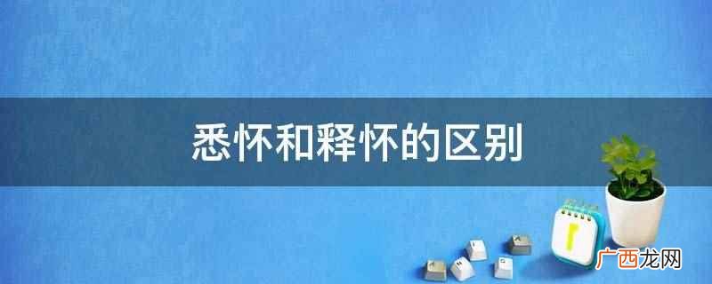 悉怀和释怀的区别是含义不同