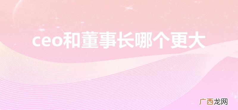慧运营是什么怎么样 ceo和董事长哪个更大
