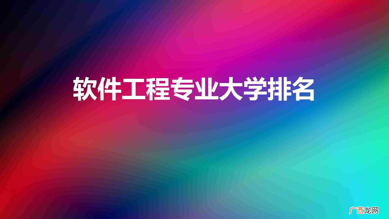 哪个学校的软件工程专业最好 软件工程专业大学排名