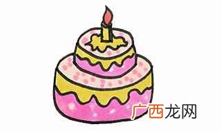 蛋糕怎么画 蛋糕简笔画教程