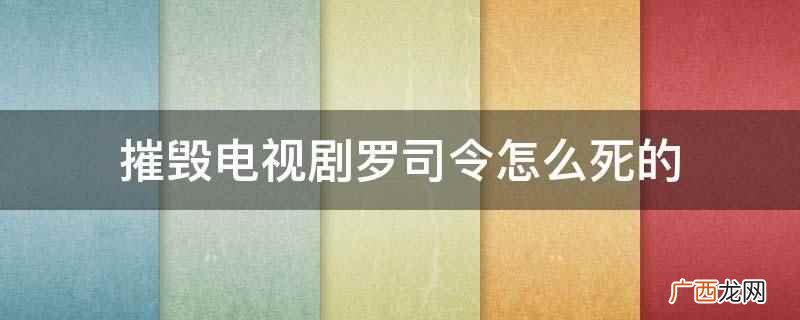 摧毁电视剧罗司令自尽而死 摧毁电视剧罗司令怎么死的