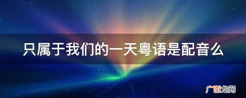 只属于我们的一天 只属于我们的一天粤语是配音么