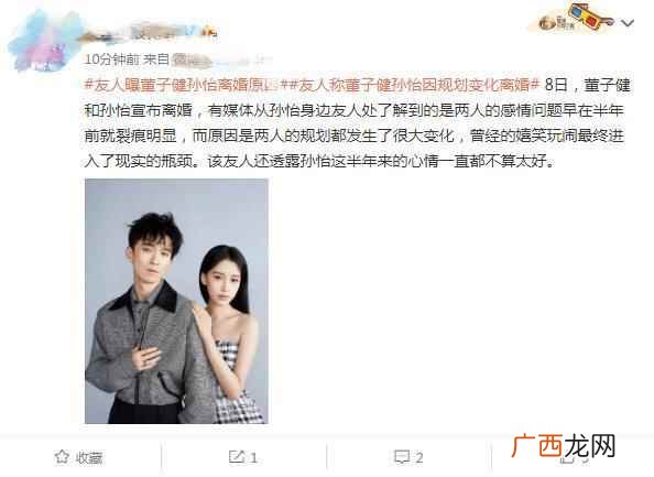 好友曝董子健孙怡离婚原因：半年前出现感情裂痕，因规划变化离婚