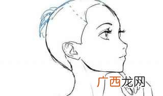 轻轻地勾勒出少女的长发 动漫侧脸画法