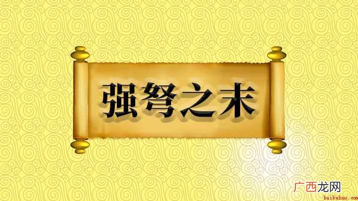 成语【强弩之末】,矢不能穿鲁,冲风之末,力不能漂鸿毛 强弩之末什么意思