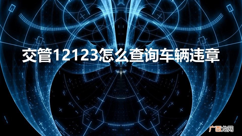 如何查询车辆违章 交管12123怎么查询车辆违章