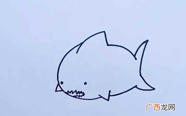 鲨鱼的身体怎么上色 鲨鱼简笔画