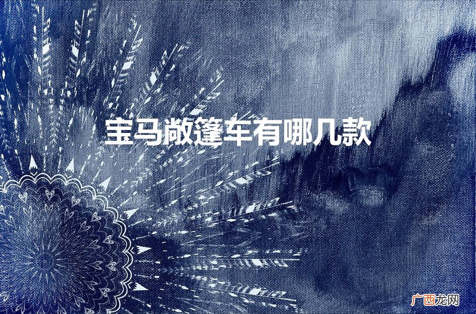 宝马敞篷车有哪几款图片 宝马敞篷车有哪几款
