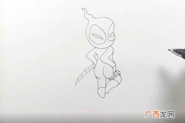 先画死侍的头部有哪些 死侍简笔画