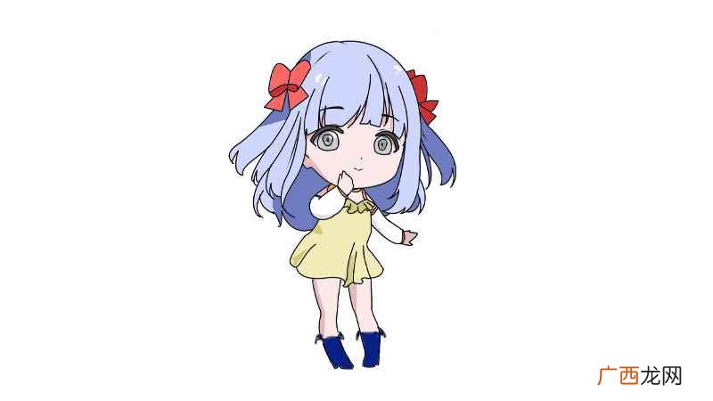 画出动漫少女的上半身。 动漫少女简笔画