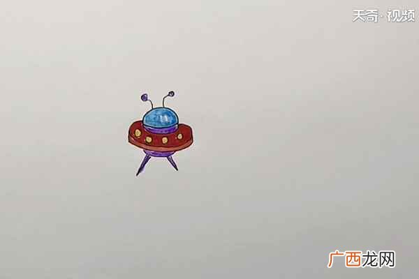 飞船简笔画简单又漂亮 飞船简笔画