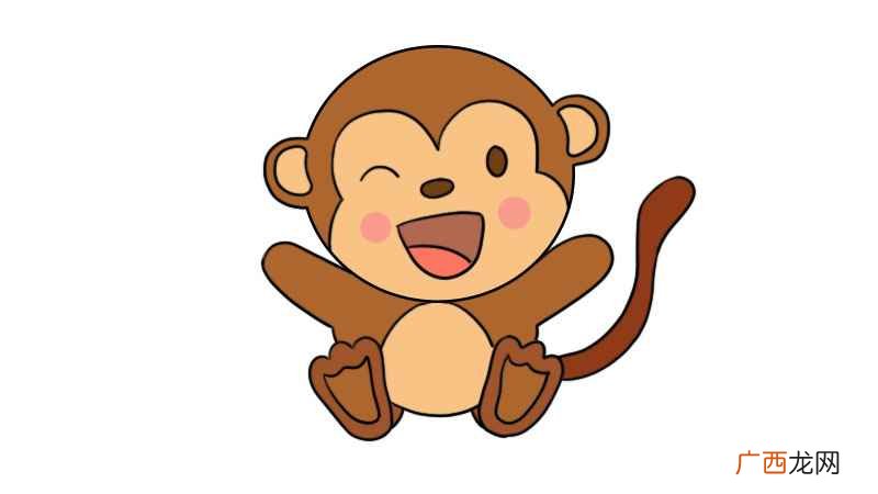 如何画猴子的脑袋线条 小猴子简笔画画法