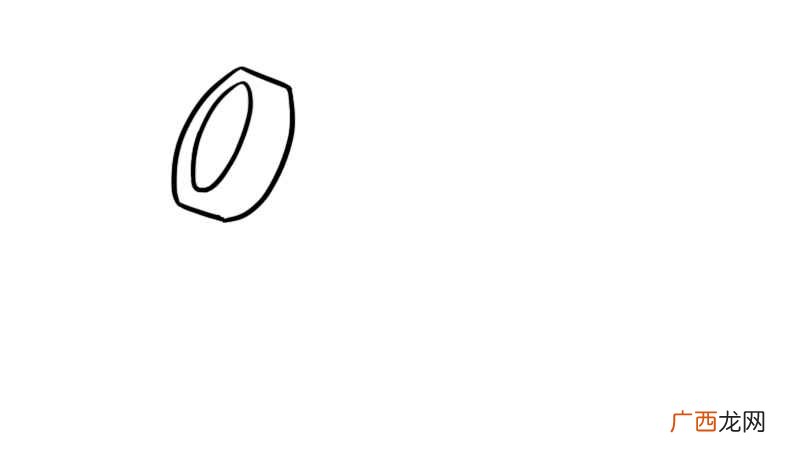 先画立体的圆环画出炮身的部分 大炮简笔画