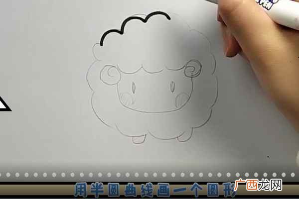 小绵羊简笔画创意画 小绵羊简笔画