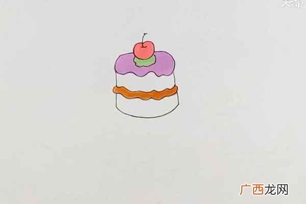 简笔画蛋糕画法 简笔画蛋糕