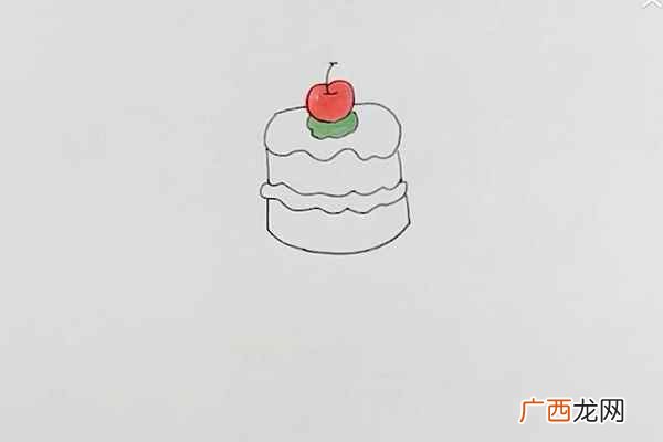 简笔画蛋糕画法 简笔画蛋糕