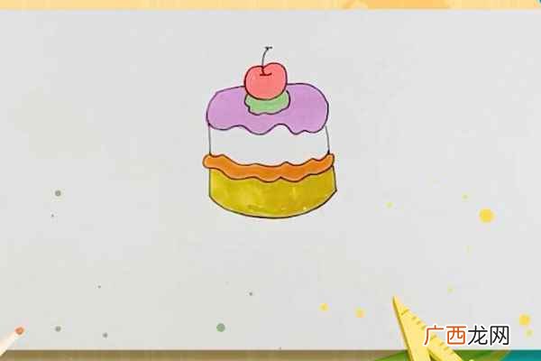 简笔画蛋糕画法 简笔画蛋糕