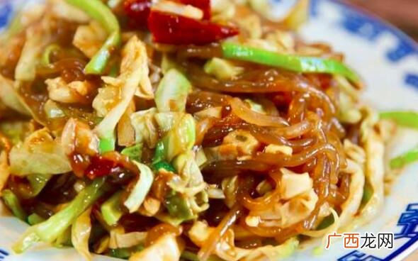 白菜炒红薯粉丝的做法