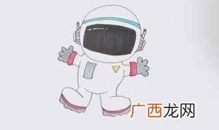 简单的太空人就画好啦! 太空怎么画