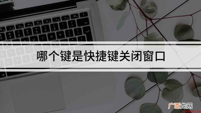 哪个键是快捷键关闭窗口