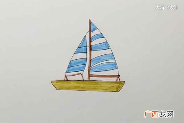 帆船简笔画简单又好看 帆船简笔画