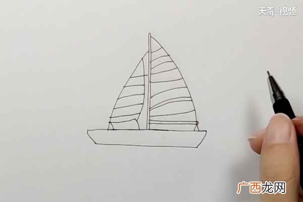 帆船简笔画简单又好看 帆船简笔画