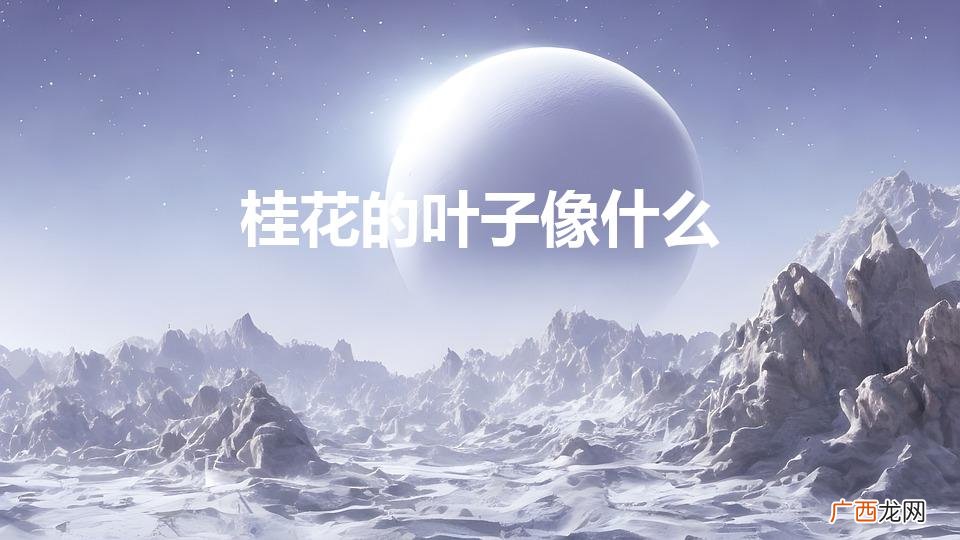 桂花的叶子像什么（桂花叶子发黄)