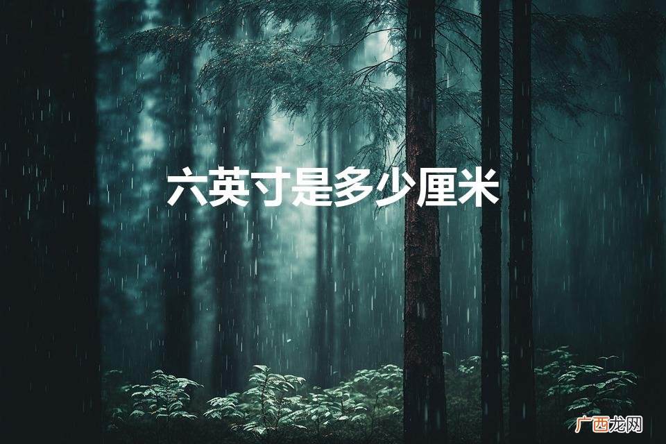 六英寸是多少厘米（5英寸是多少厘米)