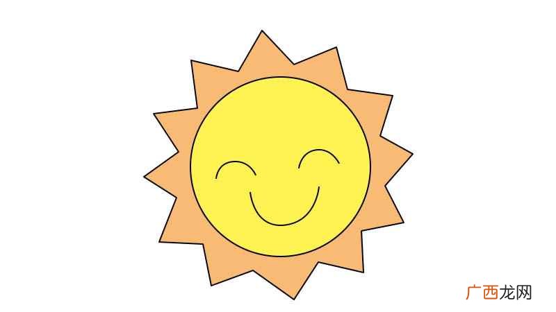 如何画出一个圆形的光芒 太阳简笔画