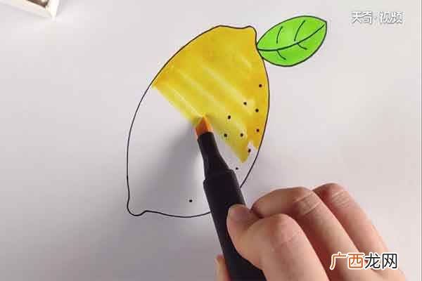 黄色上果实的颜色——柠檬 柠檬简笔画