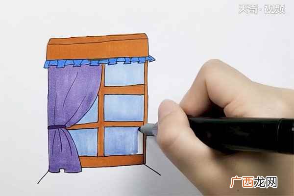 窗户阳台先画一个立方体 窗户简笔画