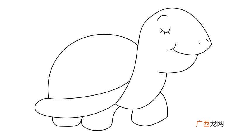 如何画出乌龟的龟壳和四肢 龟简笔画