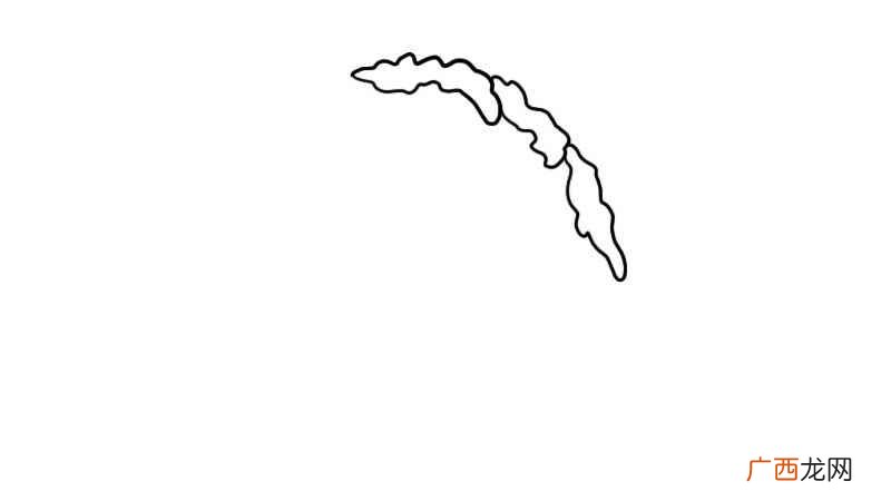 先画出溅起的浪花的形状 水简笔画
