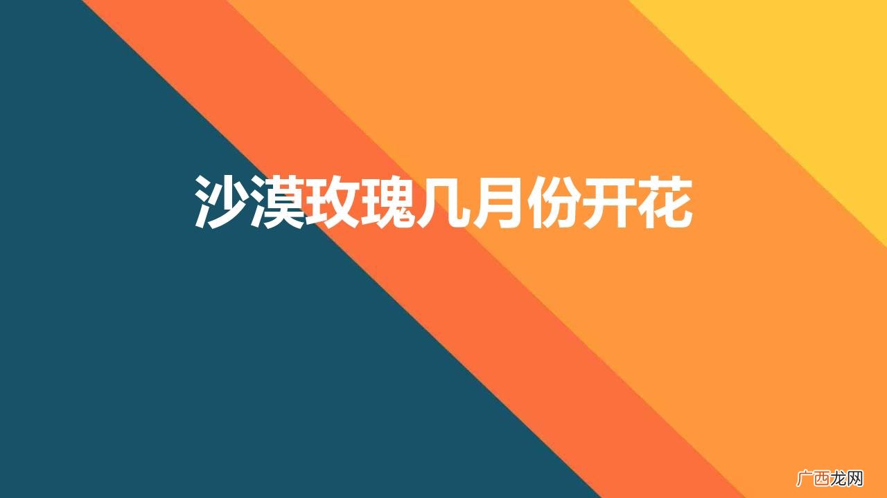沙漠玫瑰几月份开花一年开几次 沙漠玫瑰几月份开花