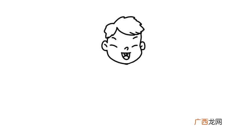 男孩的头部画出他的五官 新年简笔画
