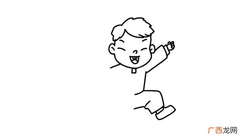 男孩的头部画出他的五官 新年简笔画