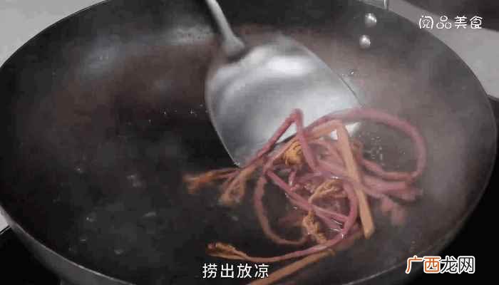 猪里脊切丝的做法步骤图 蕨菜炒肉丝做法