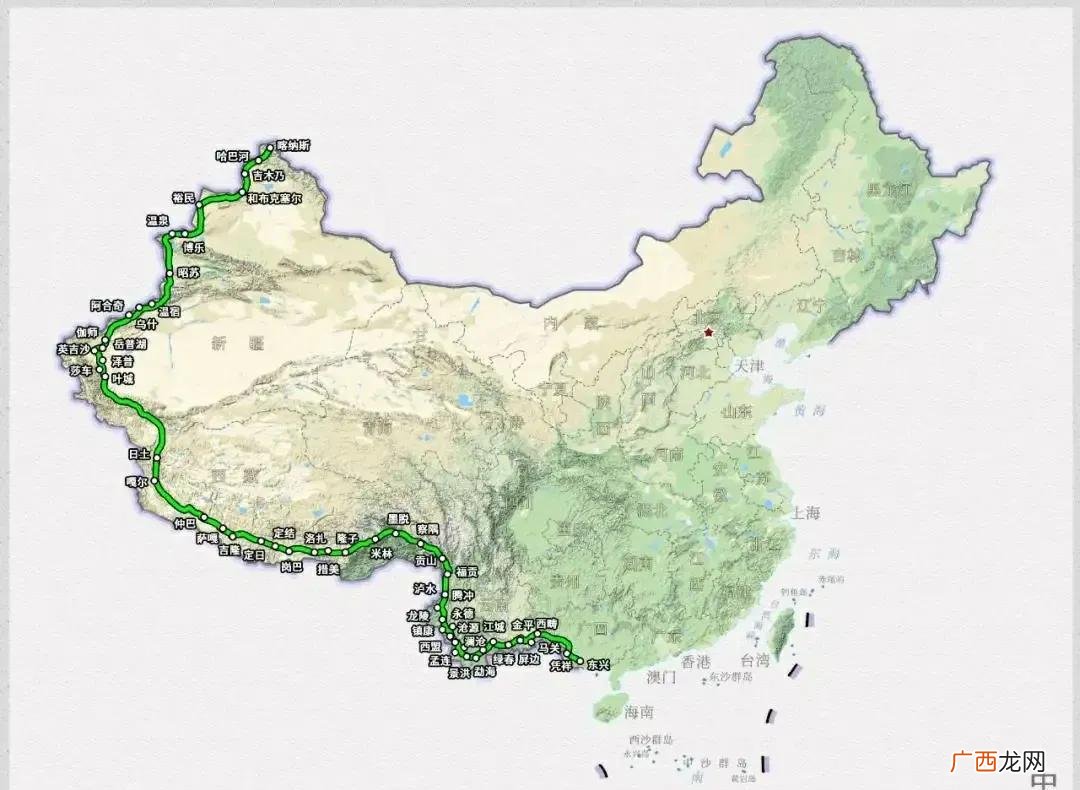219国道起点和终点路线图 219国道起点和终点
