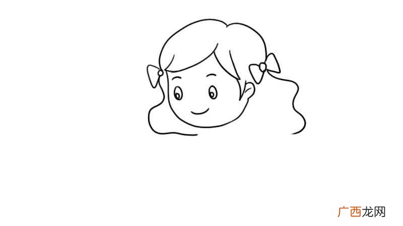 画出小女孩的头部:发型以及脸型五官 读书笔记简笔画